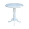 International Concepts Round 36 in Rd Top Pedestal Table, 12 in Leaf, 40.9 inH, Adjustable Height, White, 36 W, 48 L, Wood K08-36RXT-6B-2 - alternate 6